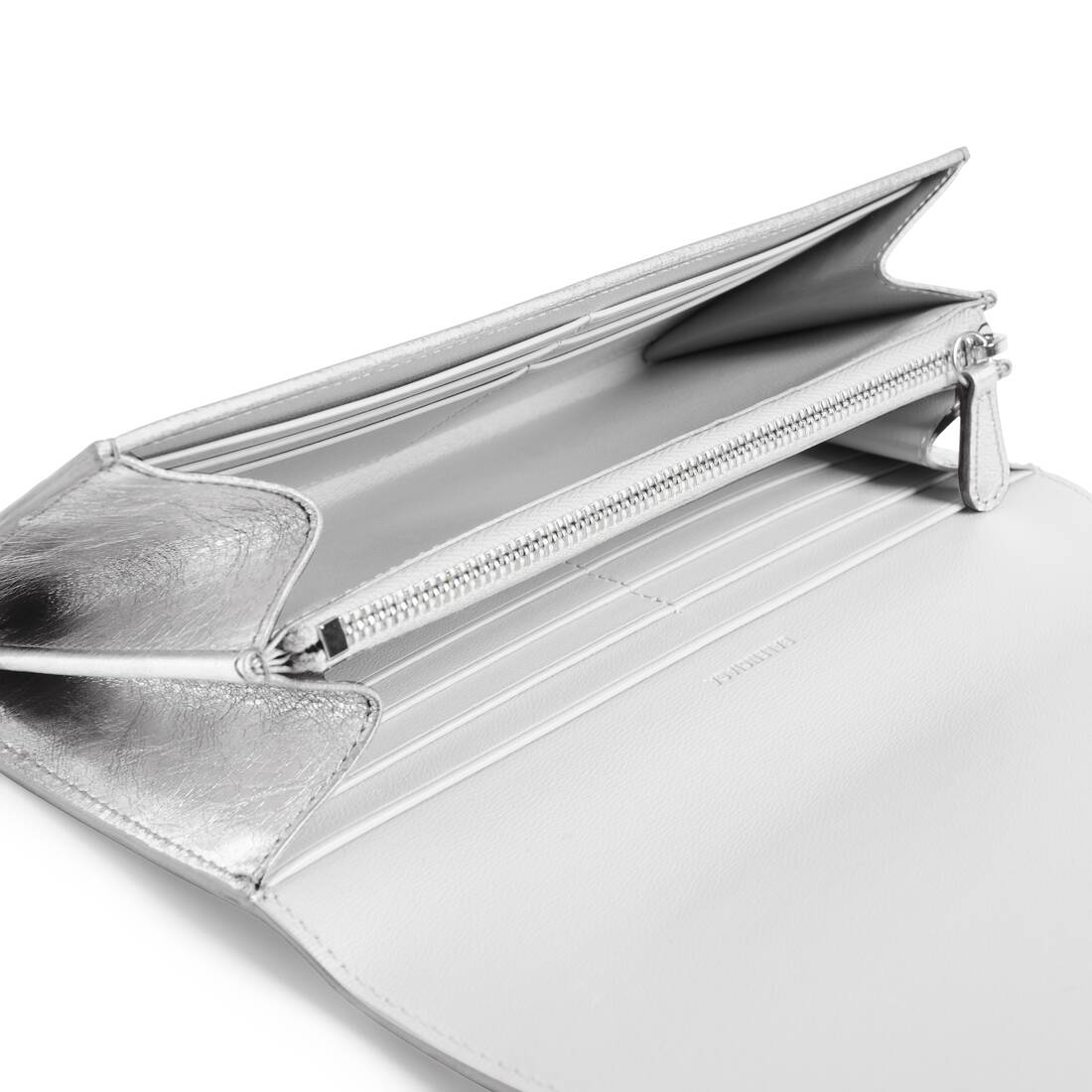 여성의 르 시티 돈 긴 지갑에 은색