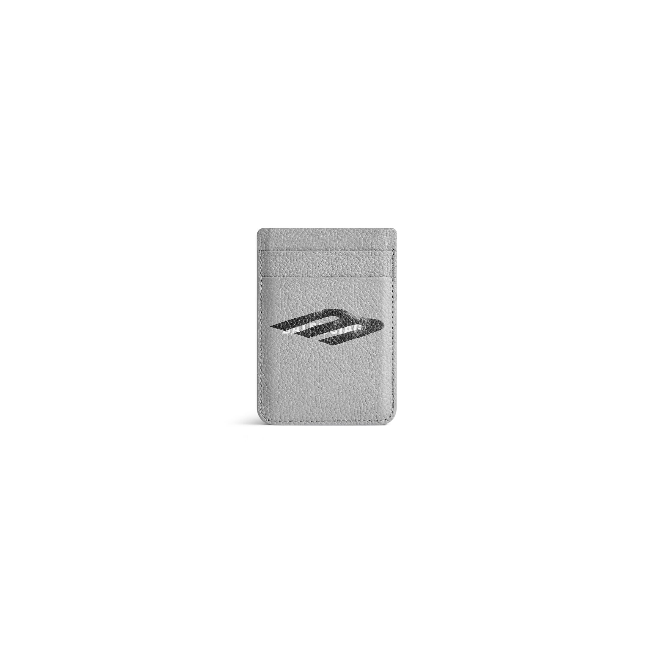 Balenciaga Cash Magnet Card Holder - Grey & Silver - Men's - Calfskin