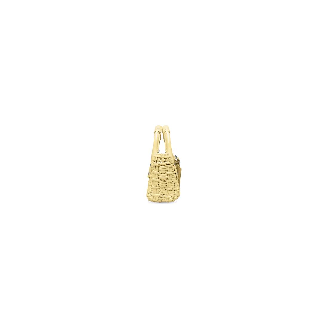 Women's Bistro Xxs Basket With Strap in Yellow | Balenciaga Hong Kong SAR EN - Image 4