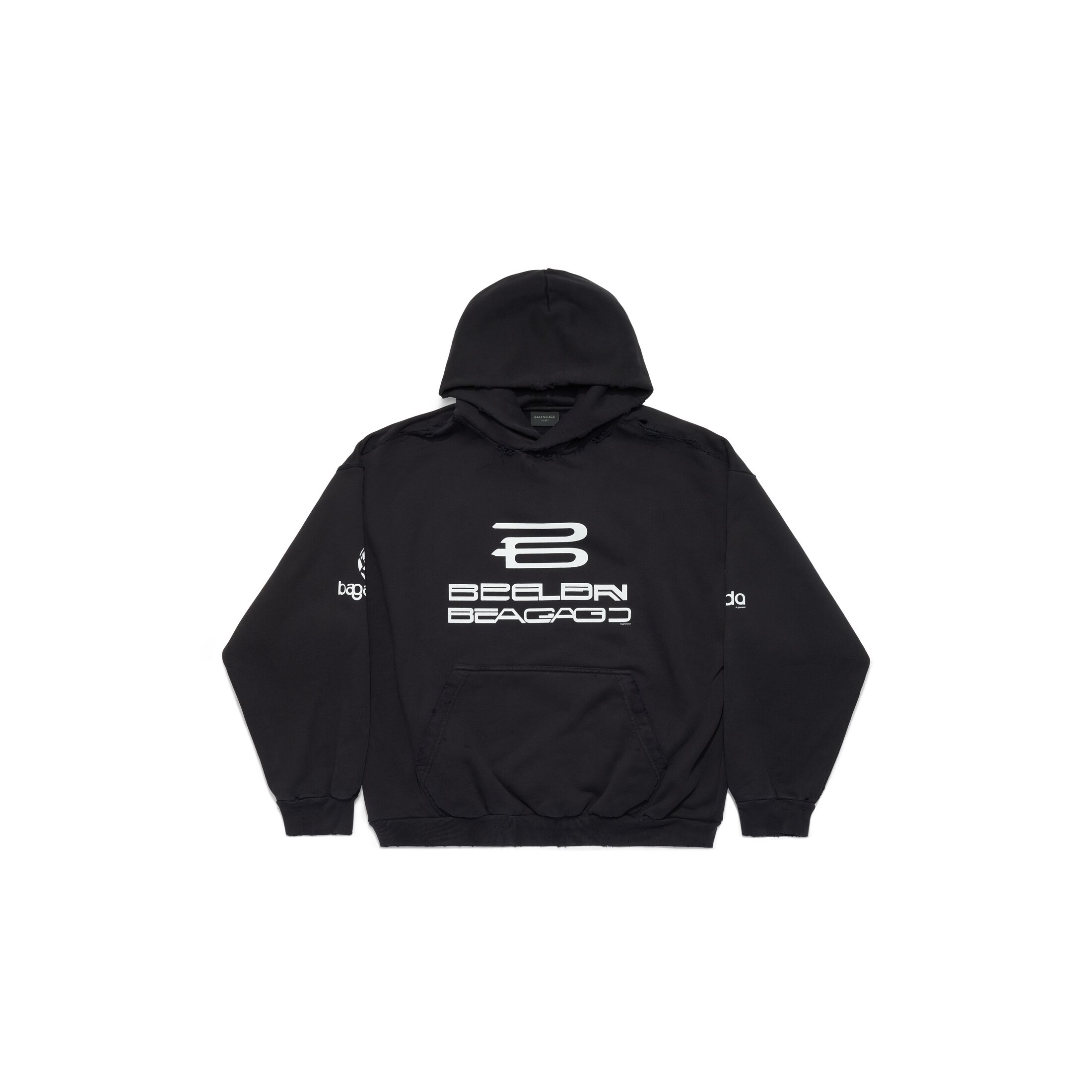 Balenciaga AI Generated Medium Fit Hoodie - Schwarz - Unisex - L - Baumwolle