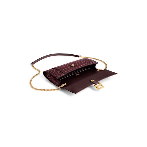 hourglass pochette with chain