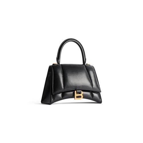 Women's Hourglass Small Handbag in Black | Balenciaga US