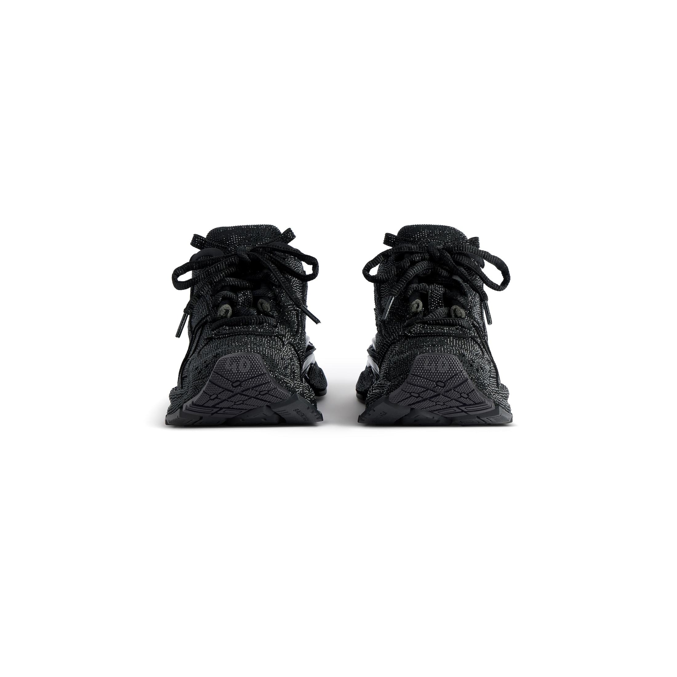runner sneaker with rhinestones