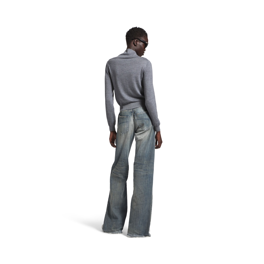 BALENCIAGA ワイドレッグデニムパンツ ブルー の ウィメンズ ワイドレッグ パンツ | Balenciaga JP