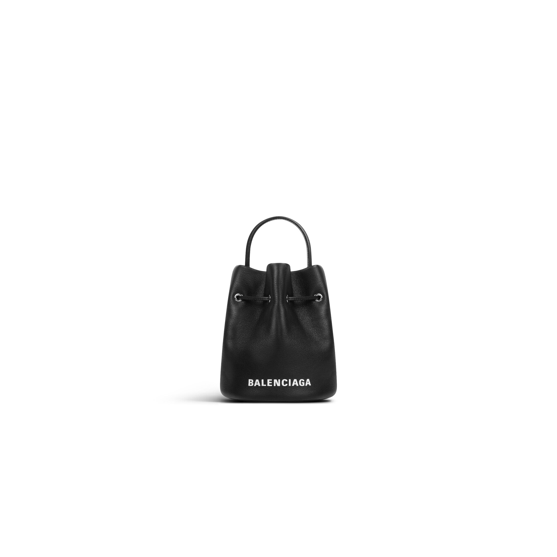 Balenciaga Everyday XS Drawstring Bucket Bag - Black - - Calfskin