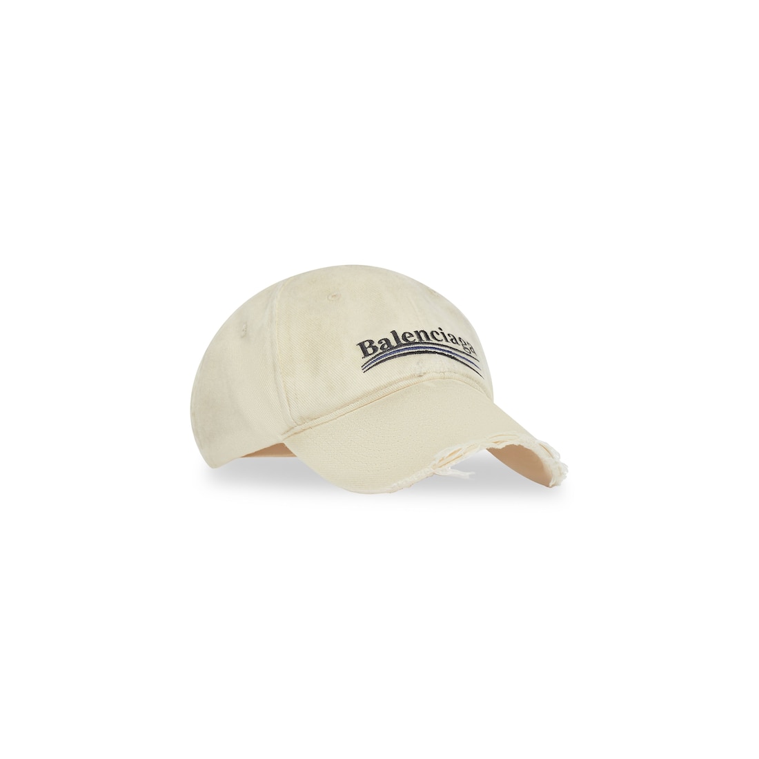 Women's Political Campaign Destroyed Cap Beige | Balenciaga US