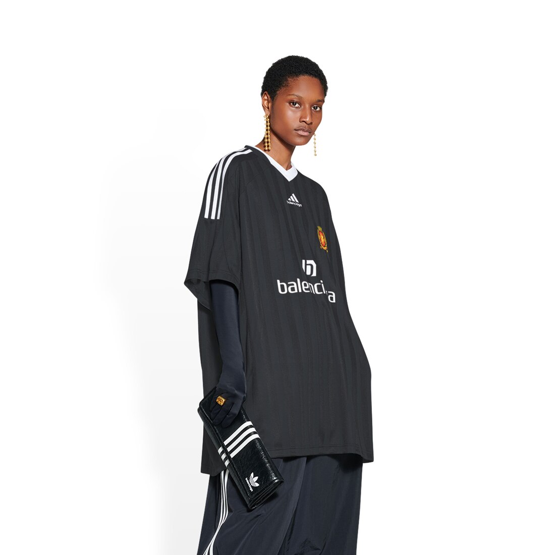 Balenciaga / Adidas Soccer オーバーサイズtシャツ で ブラック