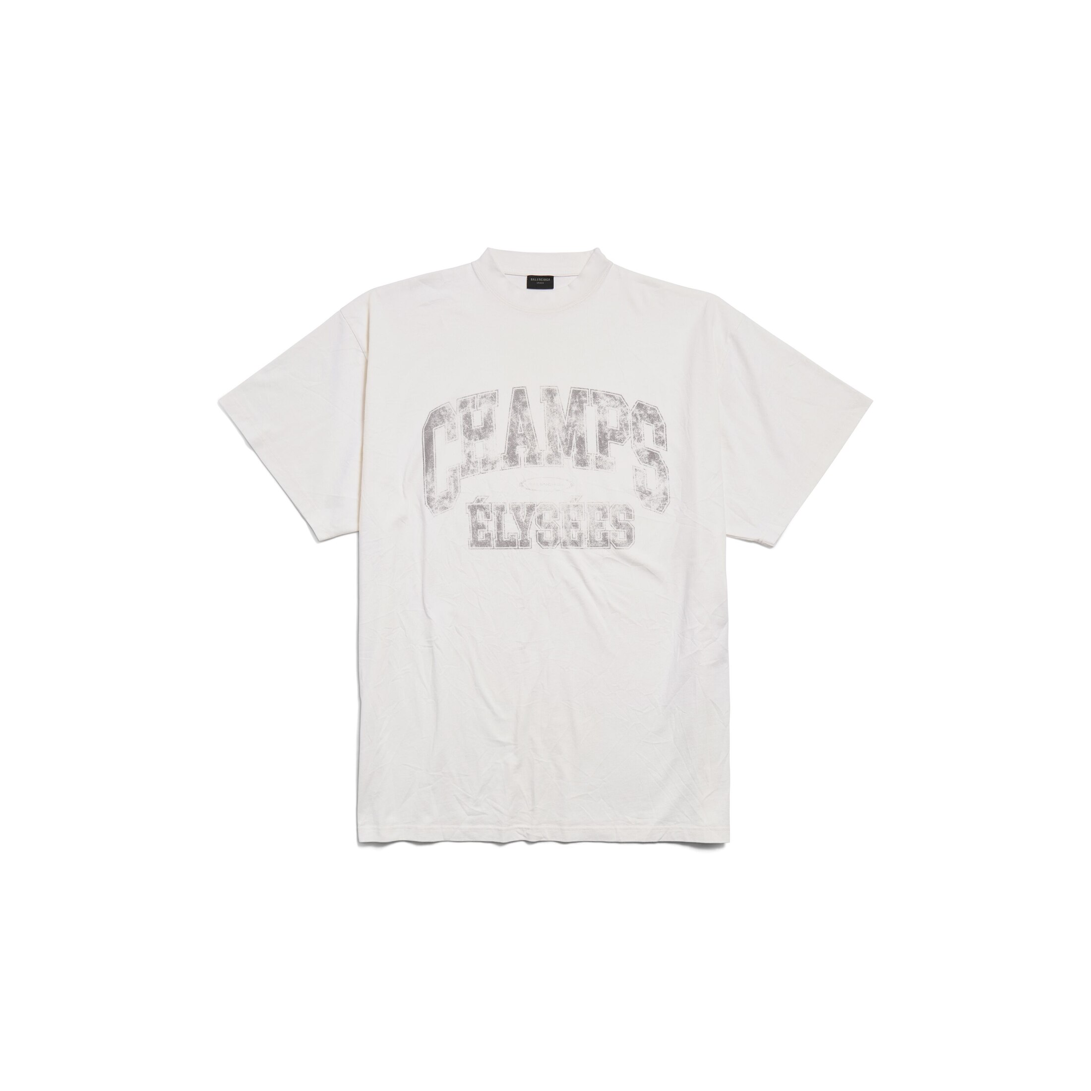 Balenciaga Champs-Élysées T-Shirt Oversized - White - Unisex - 4 - Main Fabric: 100% Cotton - Trimming: 97% Cotton, 3% Elastane