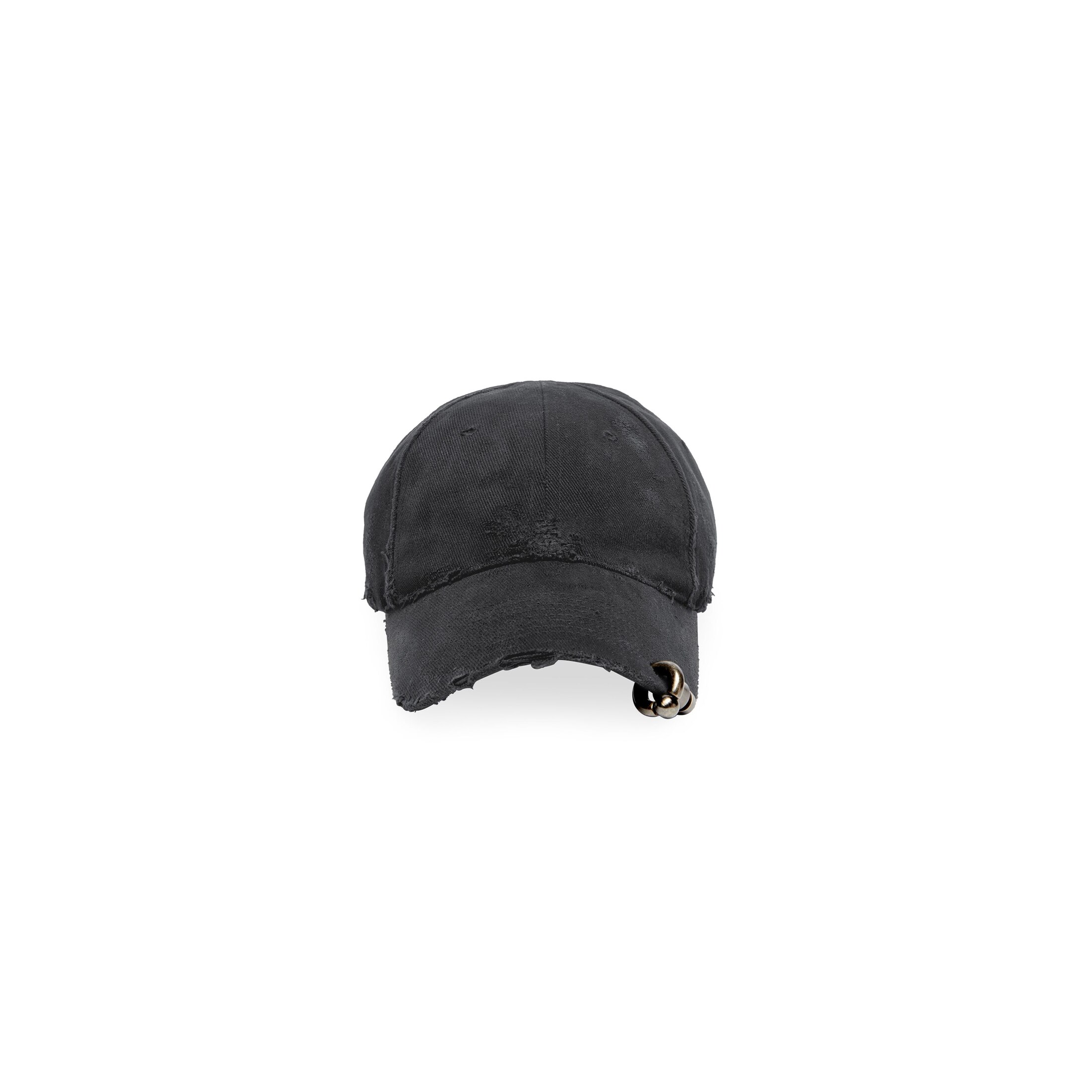 Balenciaga Heavy Piercing Cap - Black - Unisex - - Cotton