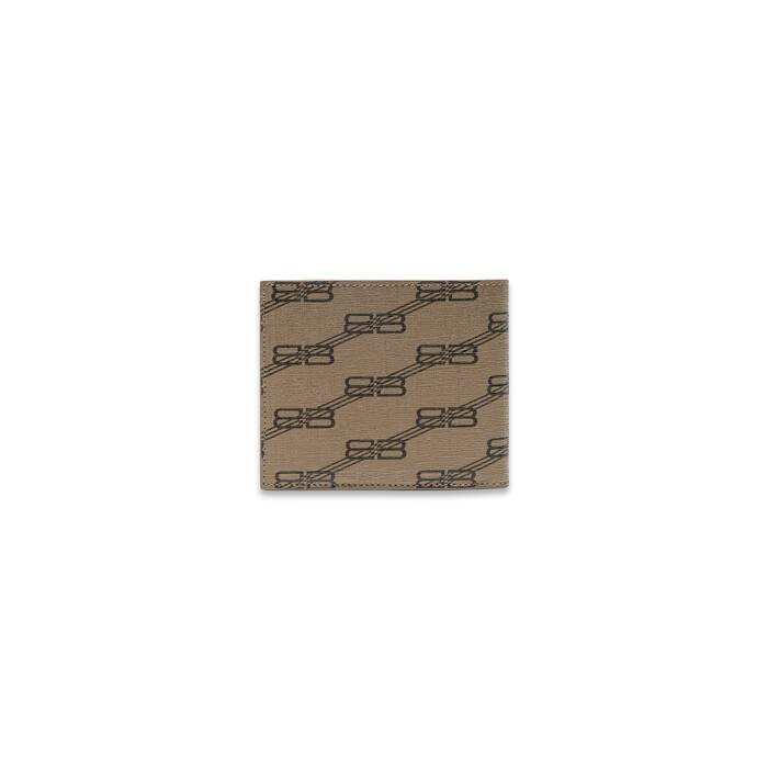 signature square folded wallet bb monogram coated canvas 