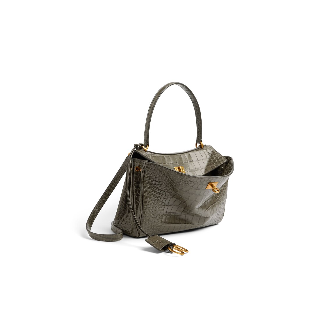 【送料&関税込】Balenciaga Dark Green Leather Small Rodeo Me Balenciaga Dark Green Rodeo Mini Handbag | Fashion Clinic