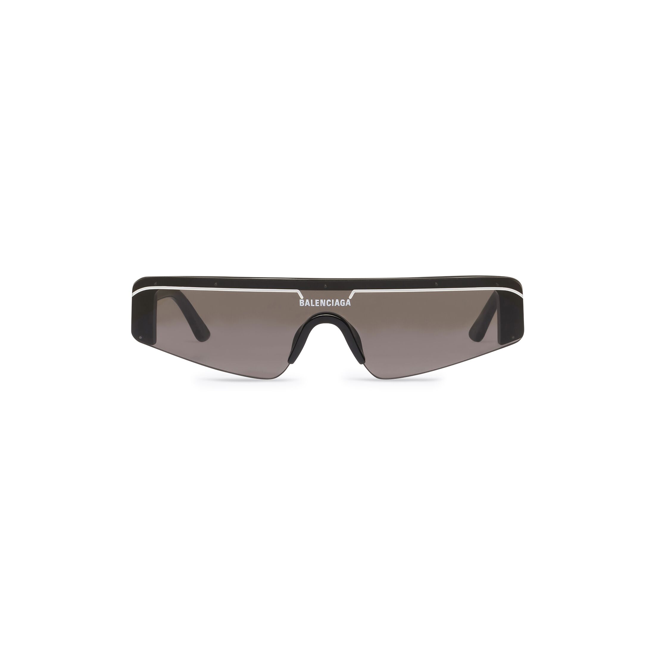 Balenciaga Ski Rectangle Sunglasses - Black - Man - Acetate