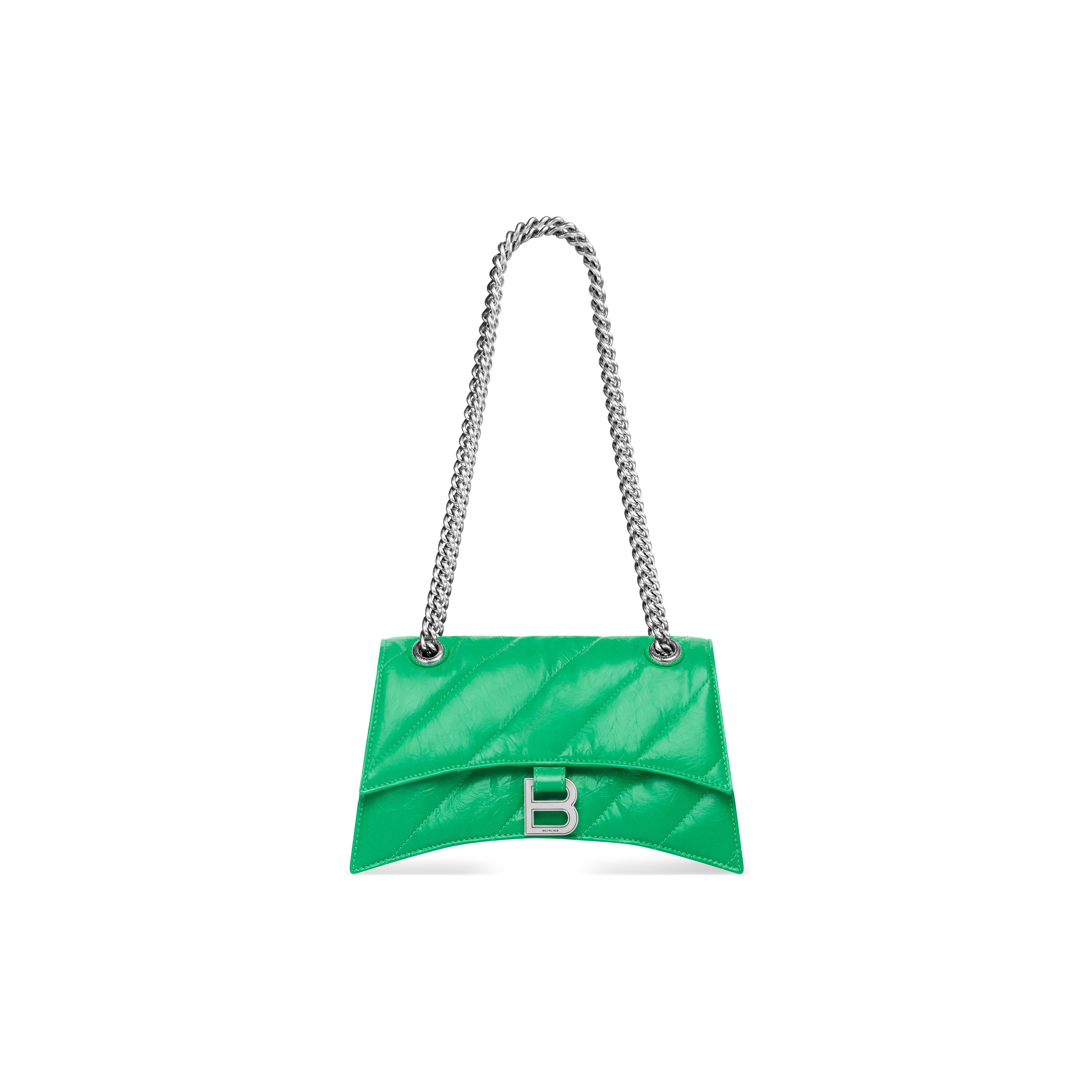 Skru ned element eksperimentel Women's Crush Small Chain Bag Quilted in Bright Green | Balenciaga US