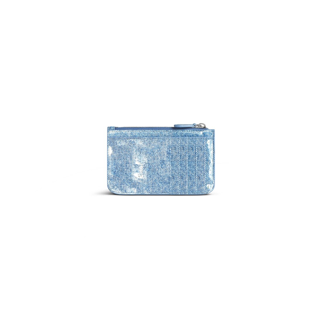 Women's Cash Large Long Coin And Card Holder Denim Print in Blue