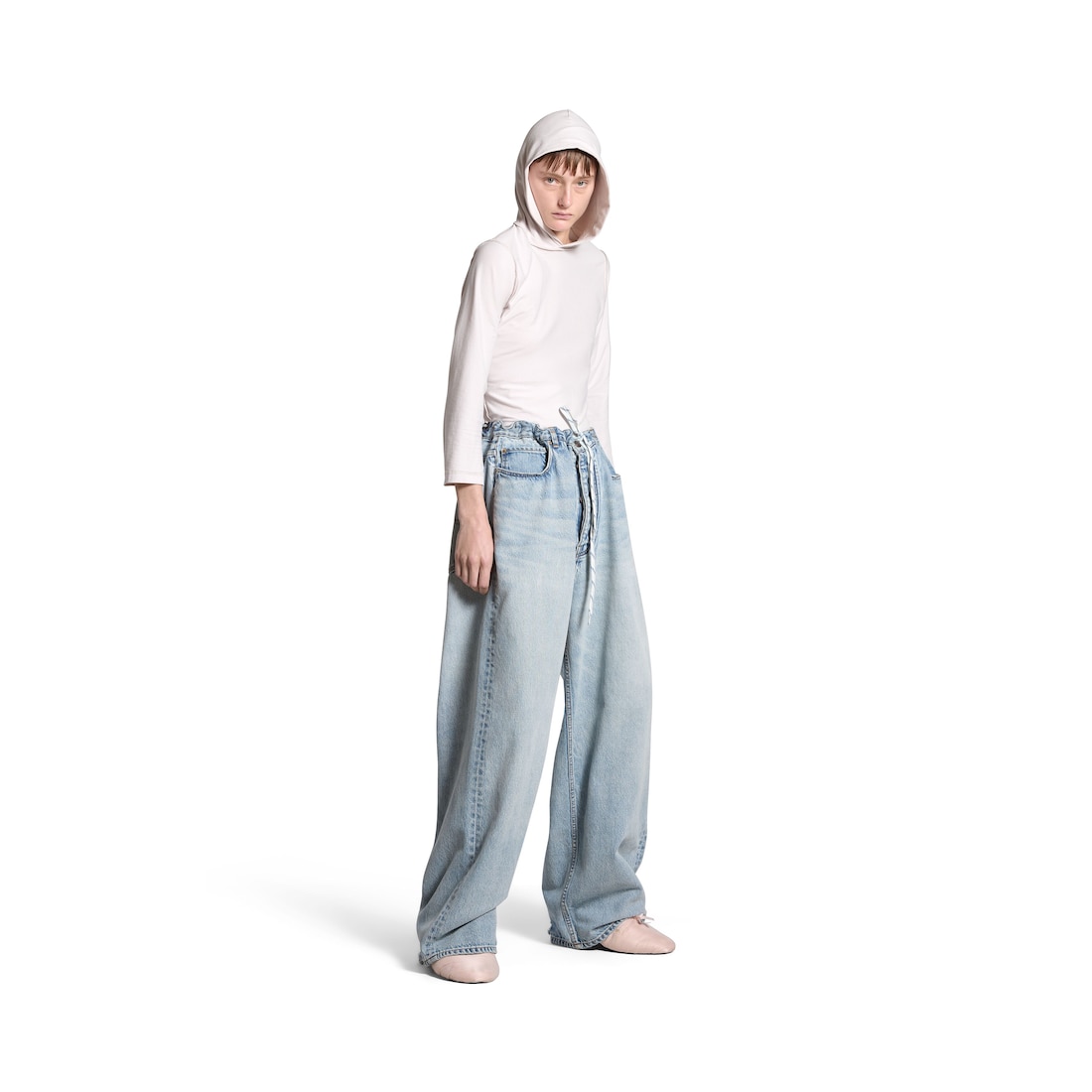 Balenciaga Organic Japanese Denim Slim-Leg Ankle Pants