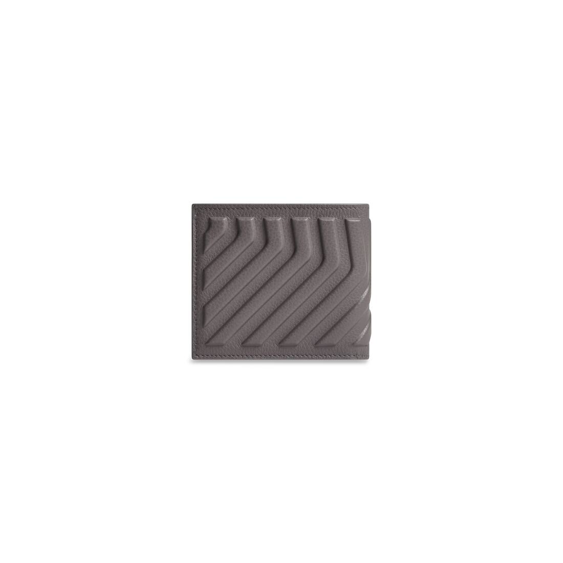 Balenciaga Black Leather Grid Square Wallet Balenciaga