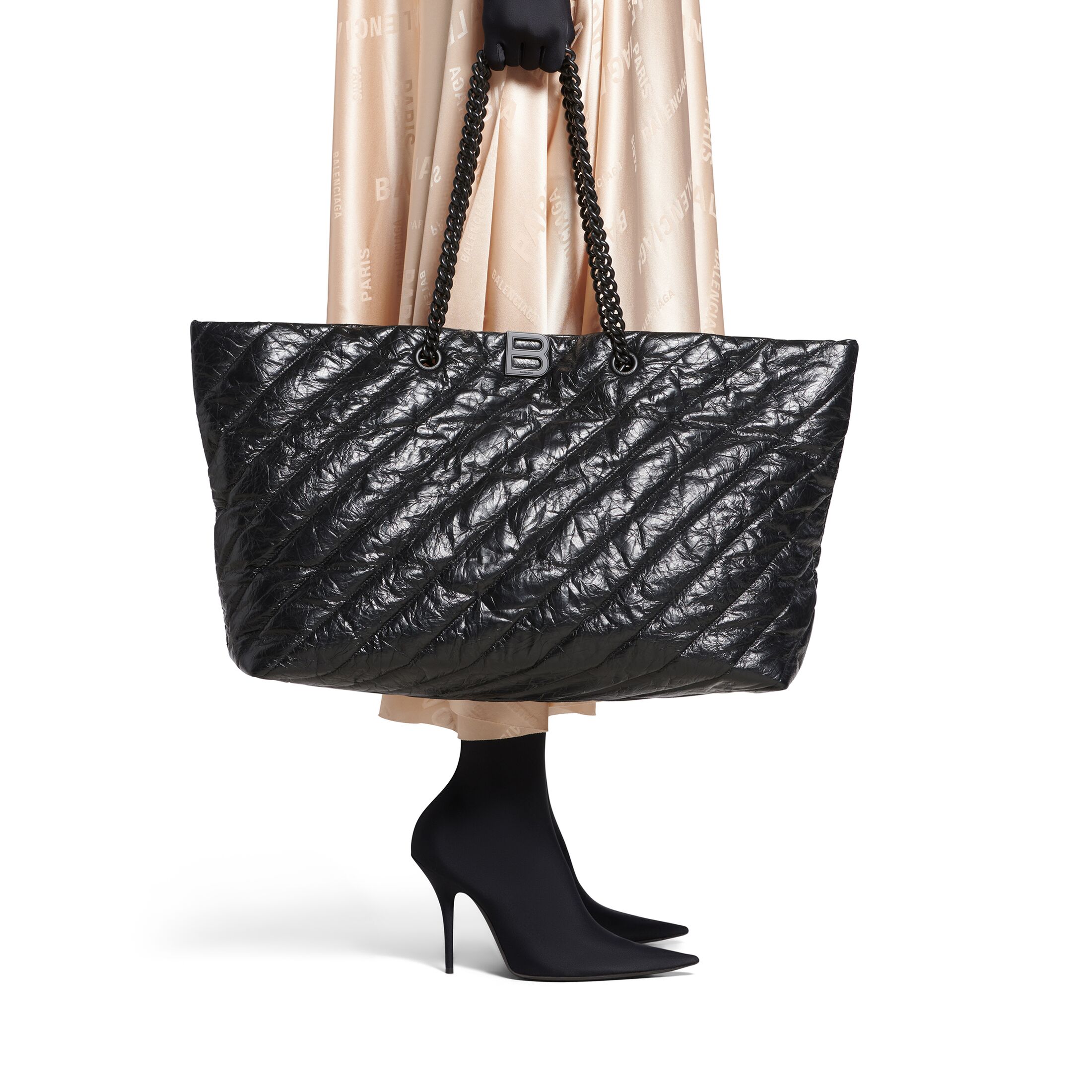 Crush large carry all tote bag quilted