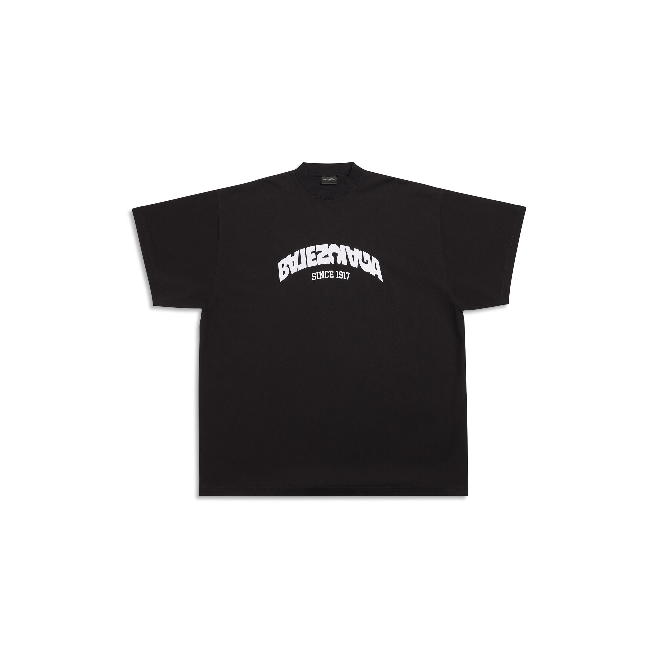 Balenciaga Back Flip T-Shirt Oversized - Black - Men's - - Cotton