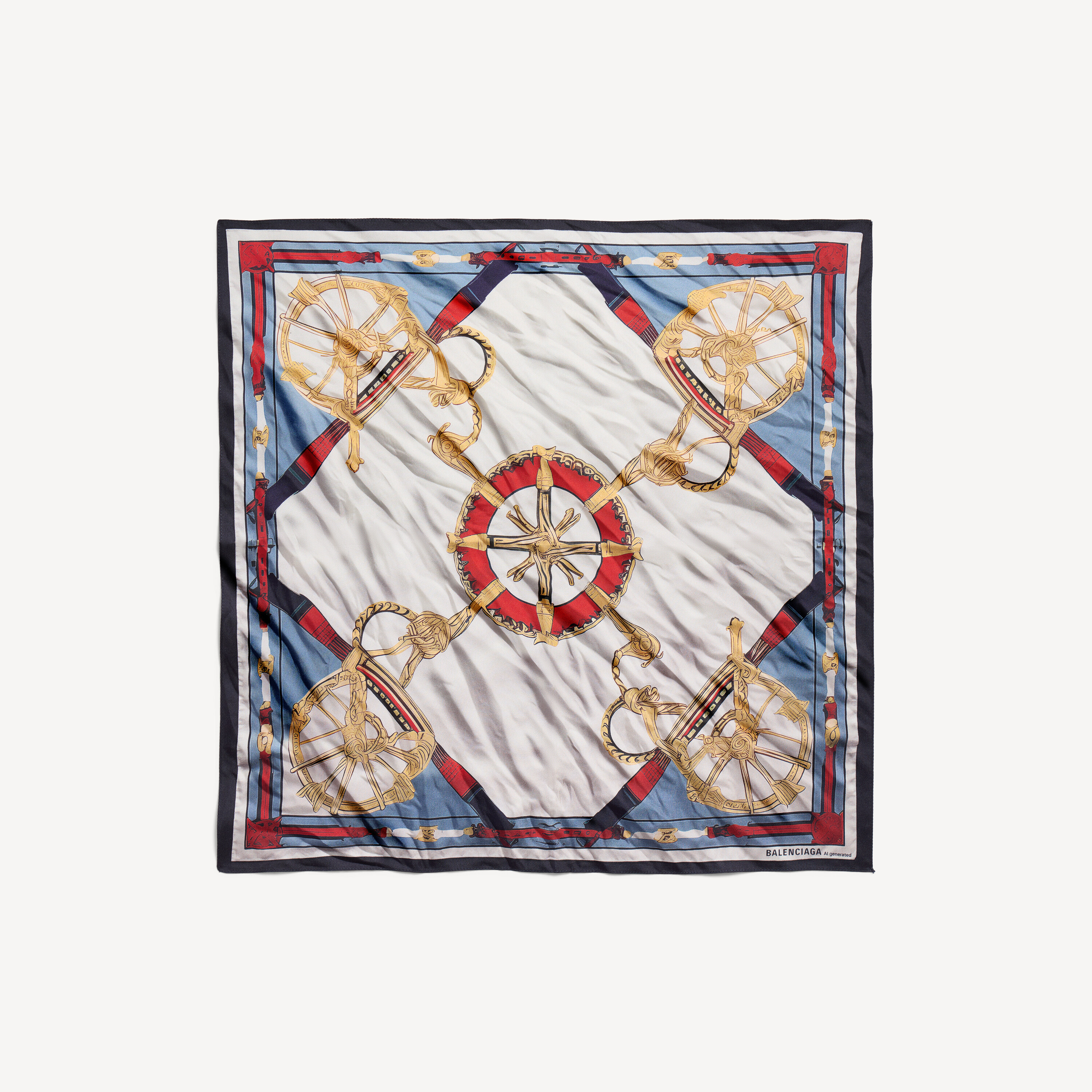 Women's Ai Scarf in Beige/light Blue
