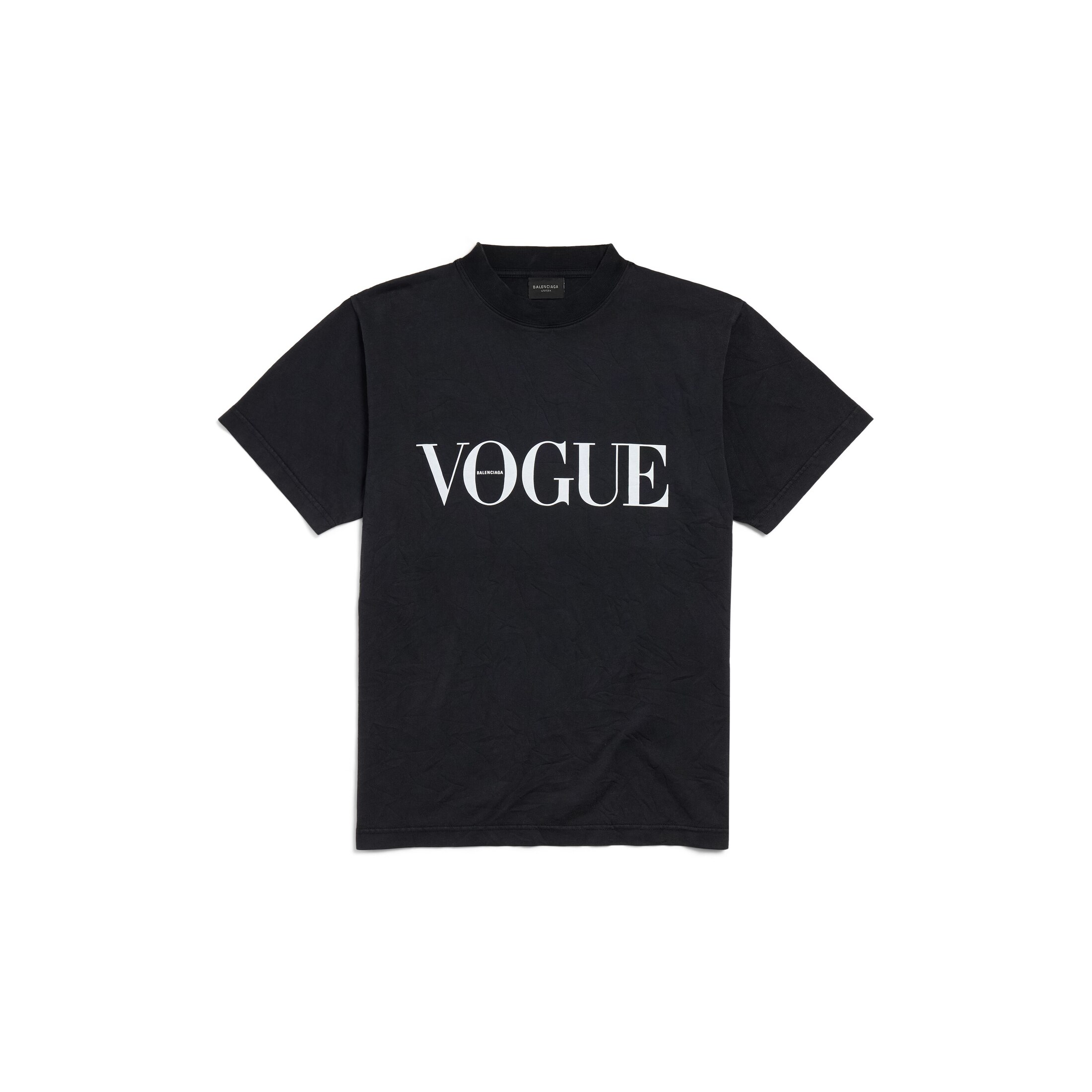 Balenciaga | Vogue T-Shirt Small Fit - Black - Woman - S - Main Fabric: 100% Cotton - Trimming: 95% Cotton, 5% Elastane