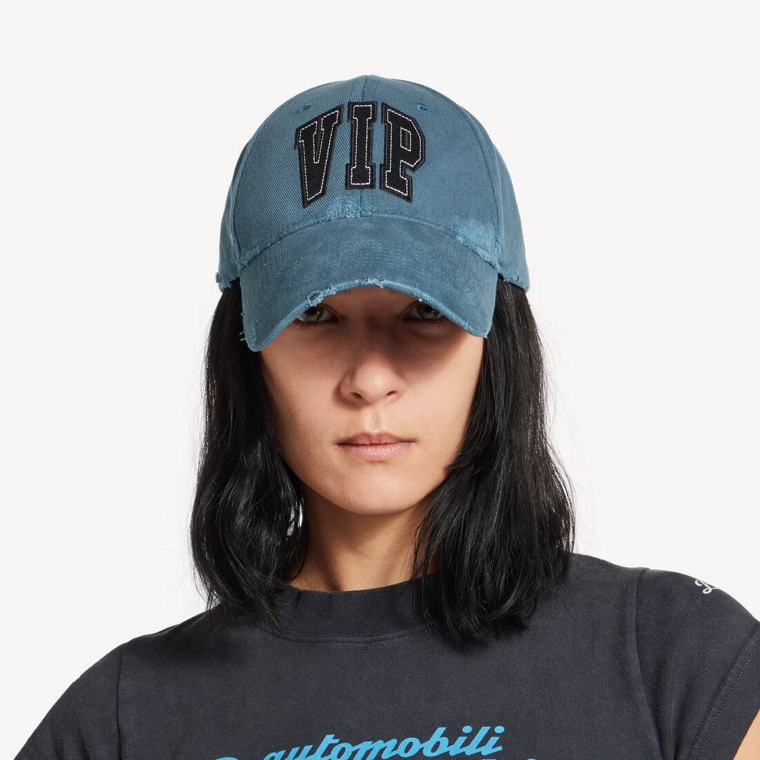 Vip Teamp Logo Cap in Dark Blue | Balenciaga AU