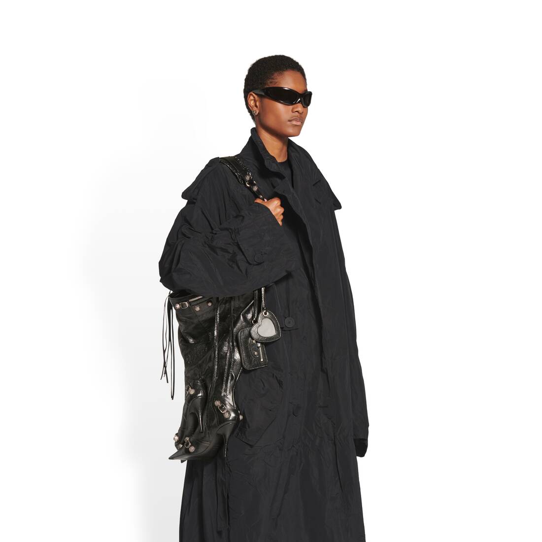 penge filthy zoom Packable Trench in Black | Balenciaga US