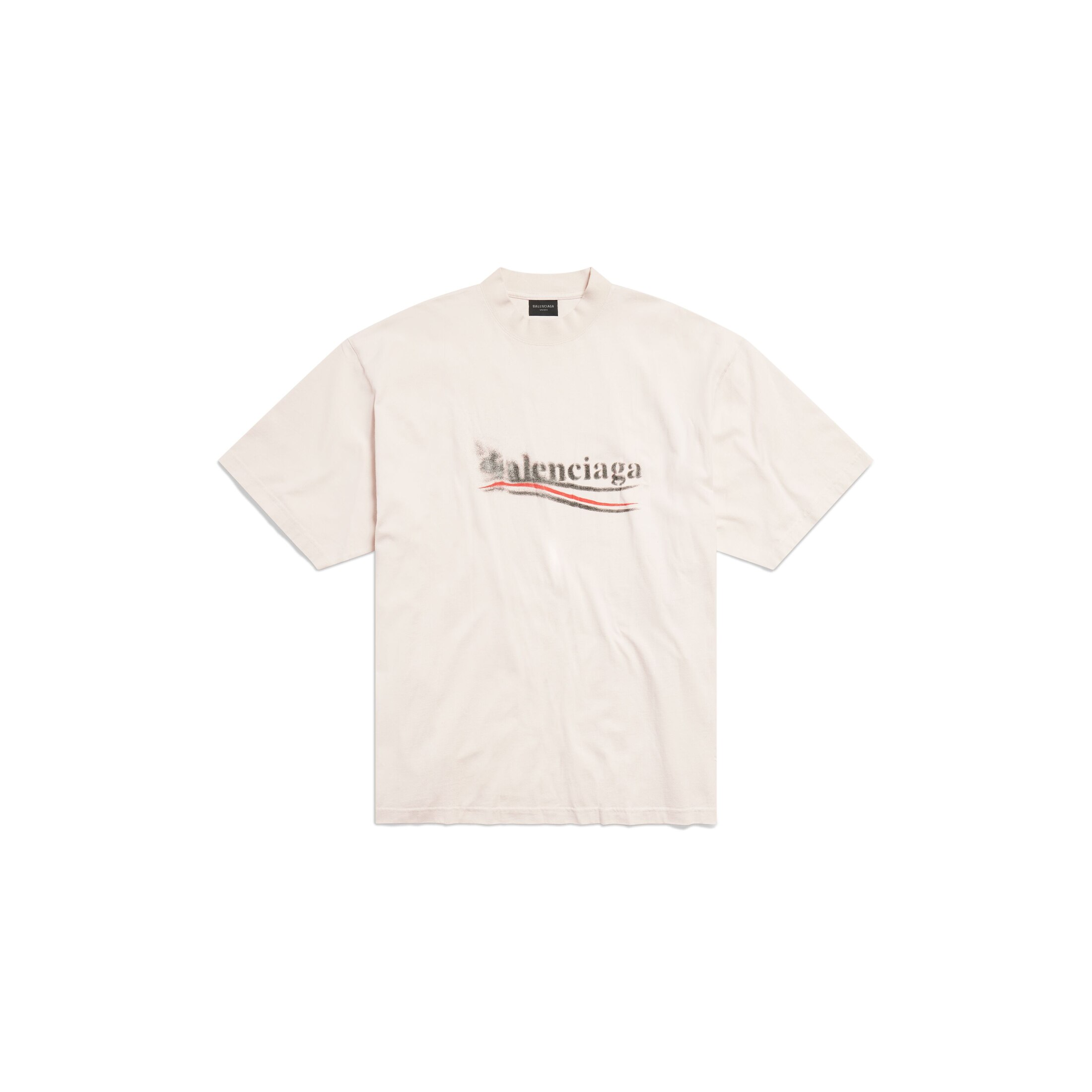 Balenciaga Political Stencil T-Shirt Medium Fit - White - Unisex - L - Cotton