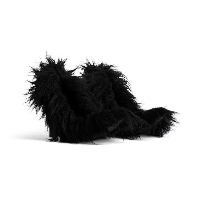 Women's Flex Fur 110mm Pump in Black | Balenciaga US