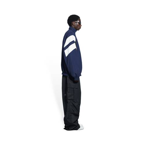 Men's Reversible Tracksuit Jacket in Indigo | Balenciaga US