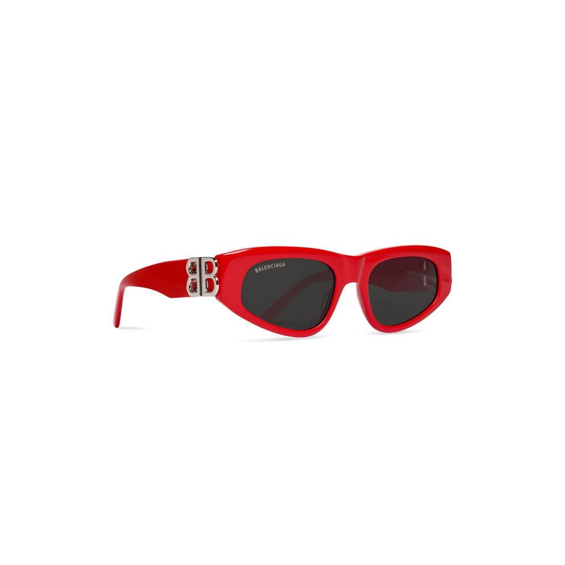 Womens Dynasty Rectangle Sunglasses in Red  Balenciaga NL