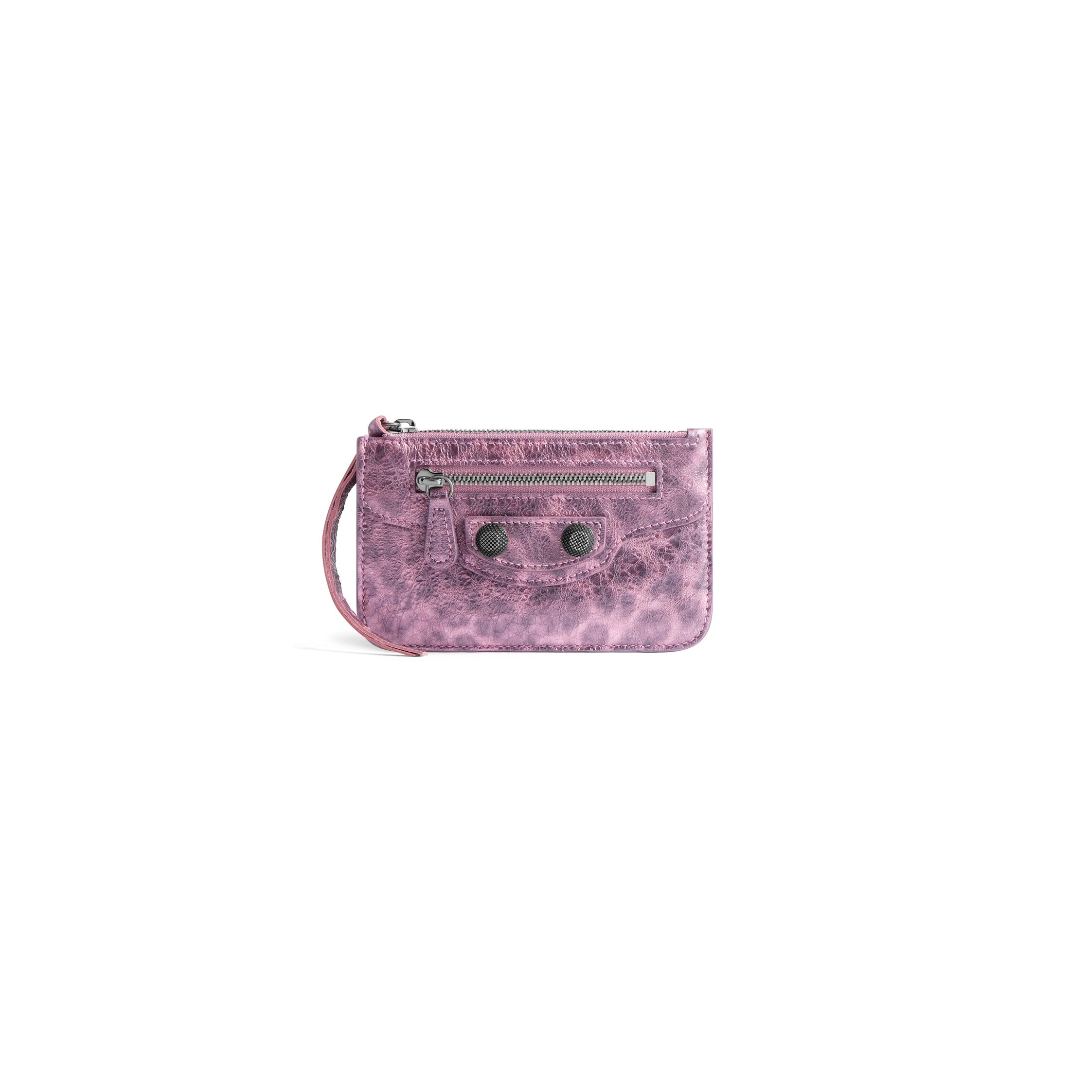 Balenciaga Le Cagole Längliches Münz- Und Kartenetui Mit Leoparden-Print - Rose - Damen - Lammleder