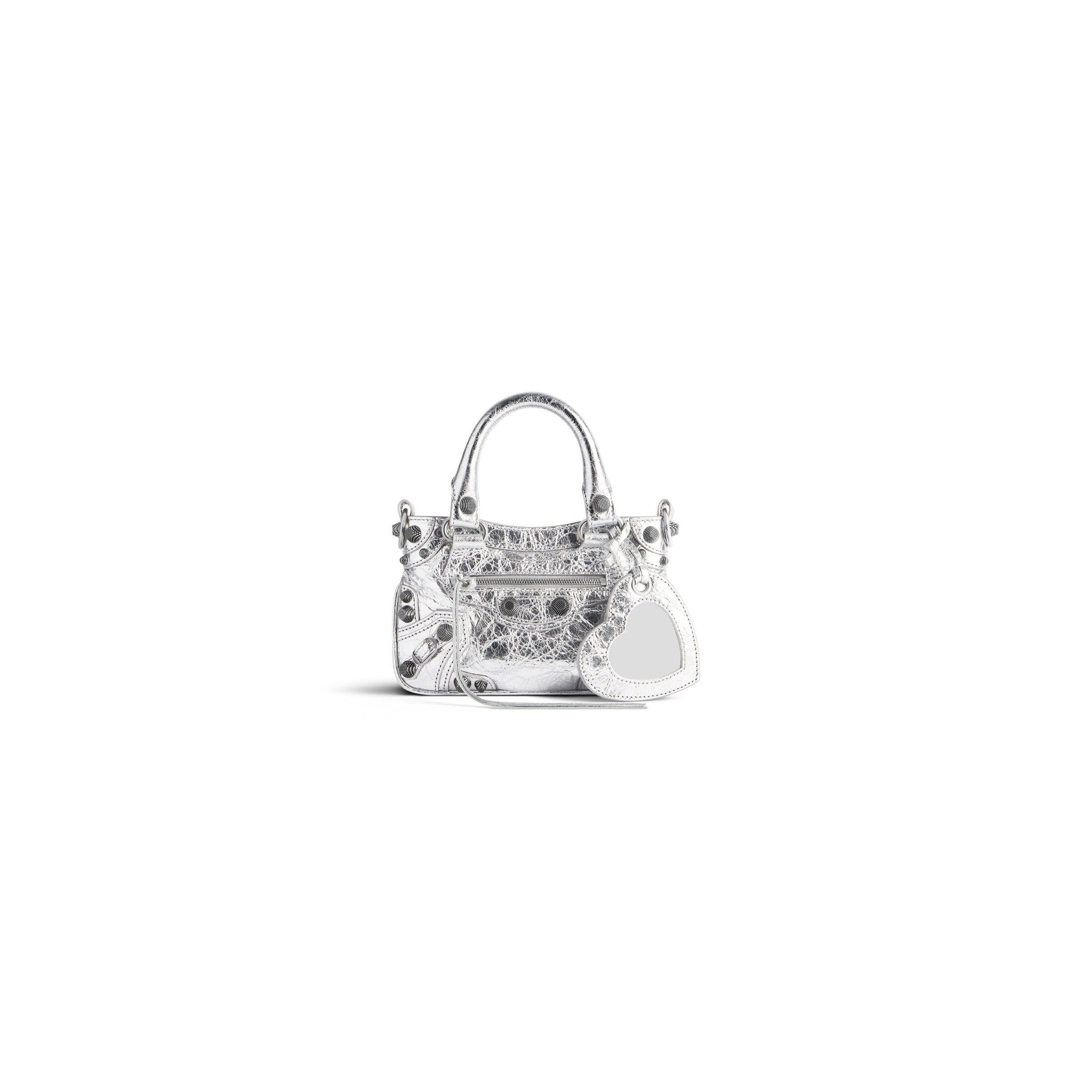 Balenciaga Neo Cagole Mini Tote Bag Metallized - Silver - Women's - Lambskin