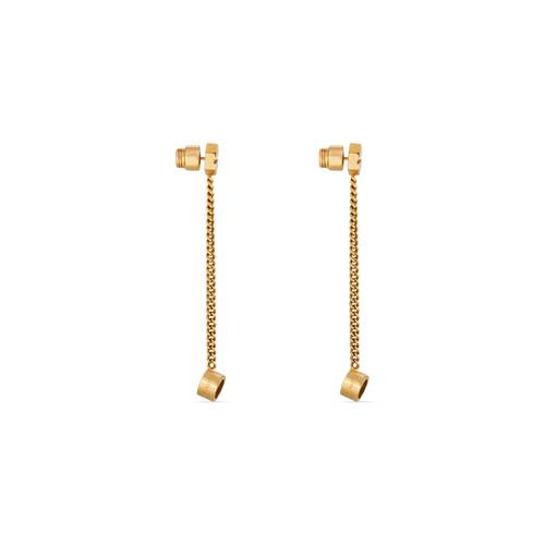 Screw Earrings in Gold | Balenciaga US