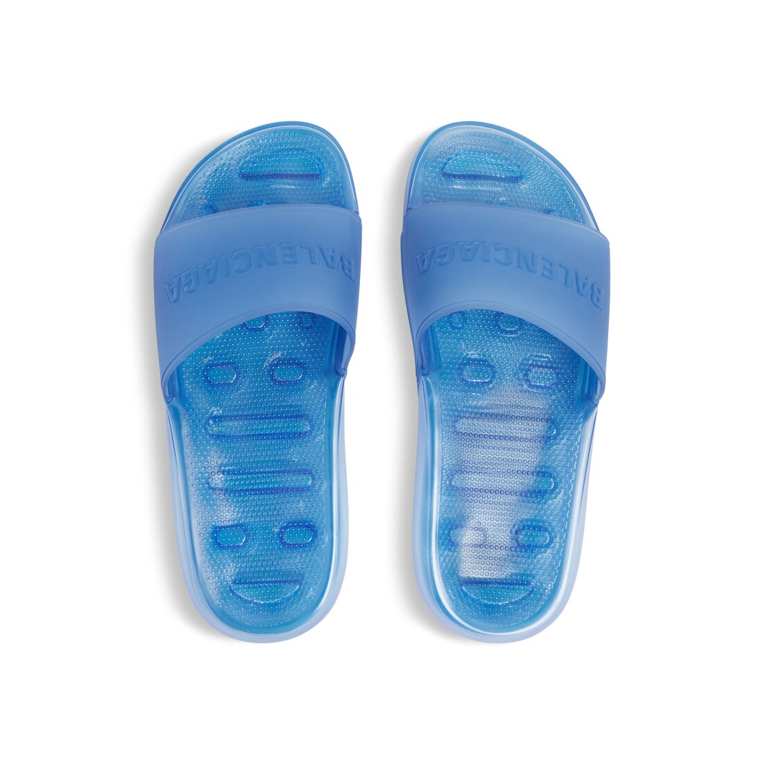 ブルー の メンズ Pool Transparent Slide サンダル | Balenciaga JP