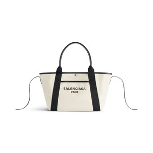 Women s Biarritz Large Tote Bag in Beige black Balenciaga US