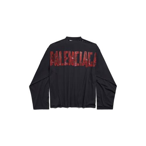 camiseta de manga larga security tape oversized