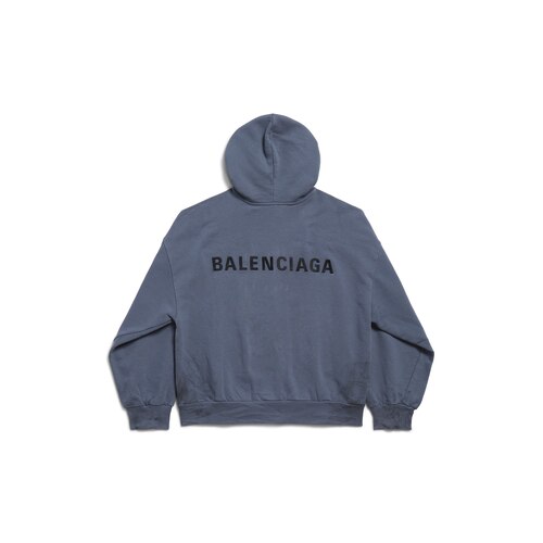 발렌시아가 백 레귤러 핏 집업 후디