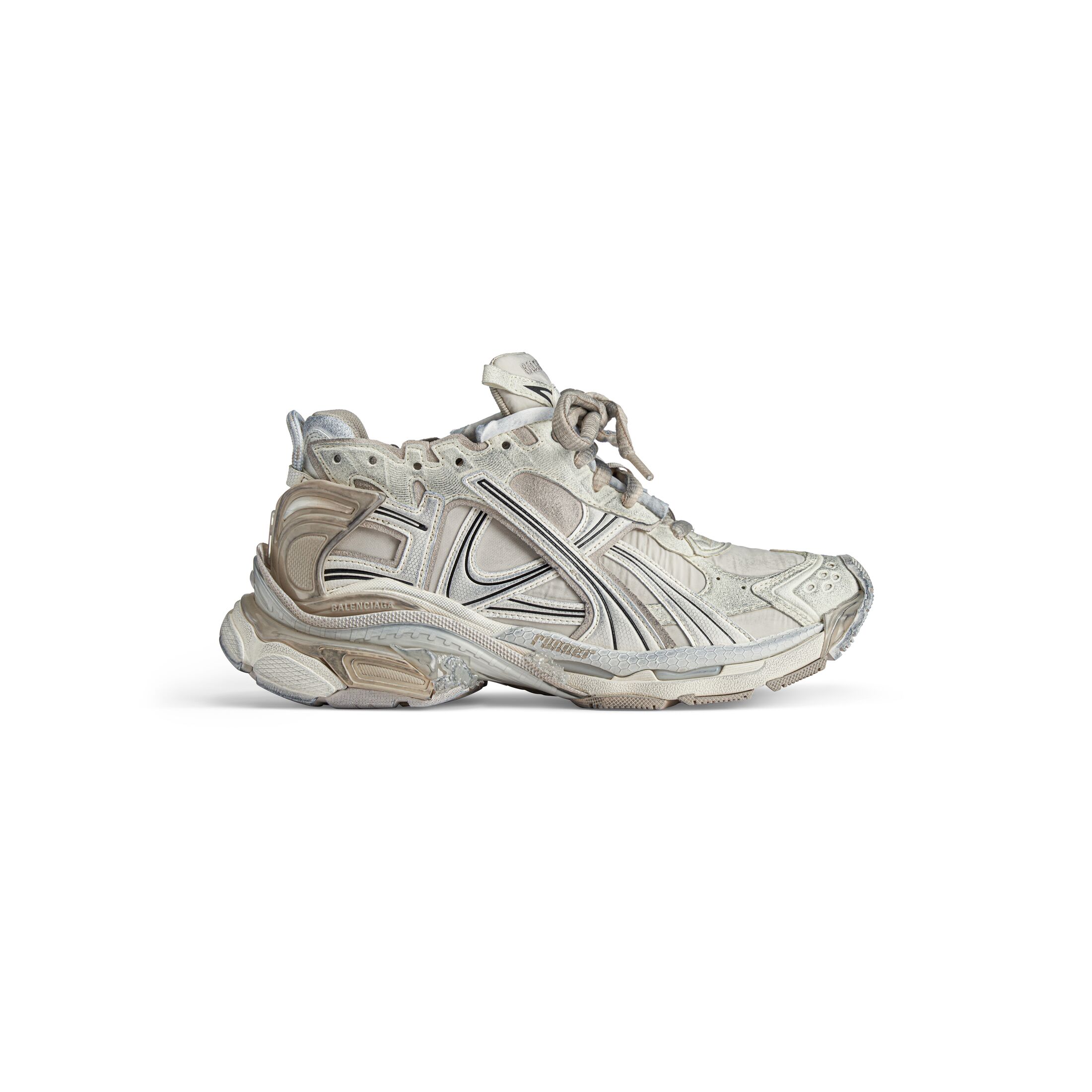 Balenciaga Runner Sneaker - Beige - Woman - 40 - Upper: Polyurethane, Polyester - Sole: Rubber, Tpu, Eva, Polyurethane - Insole: Foam