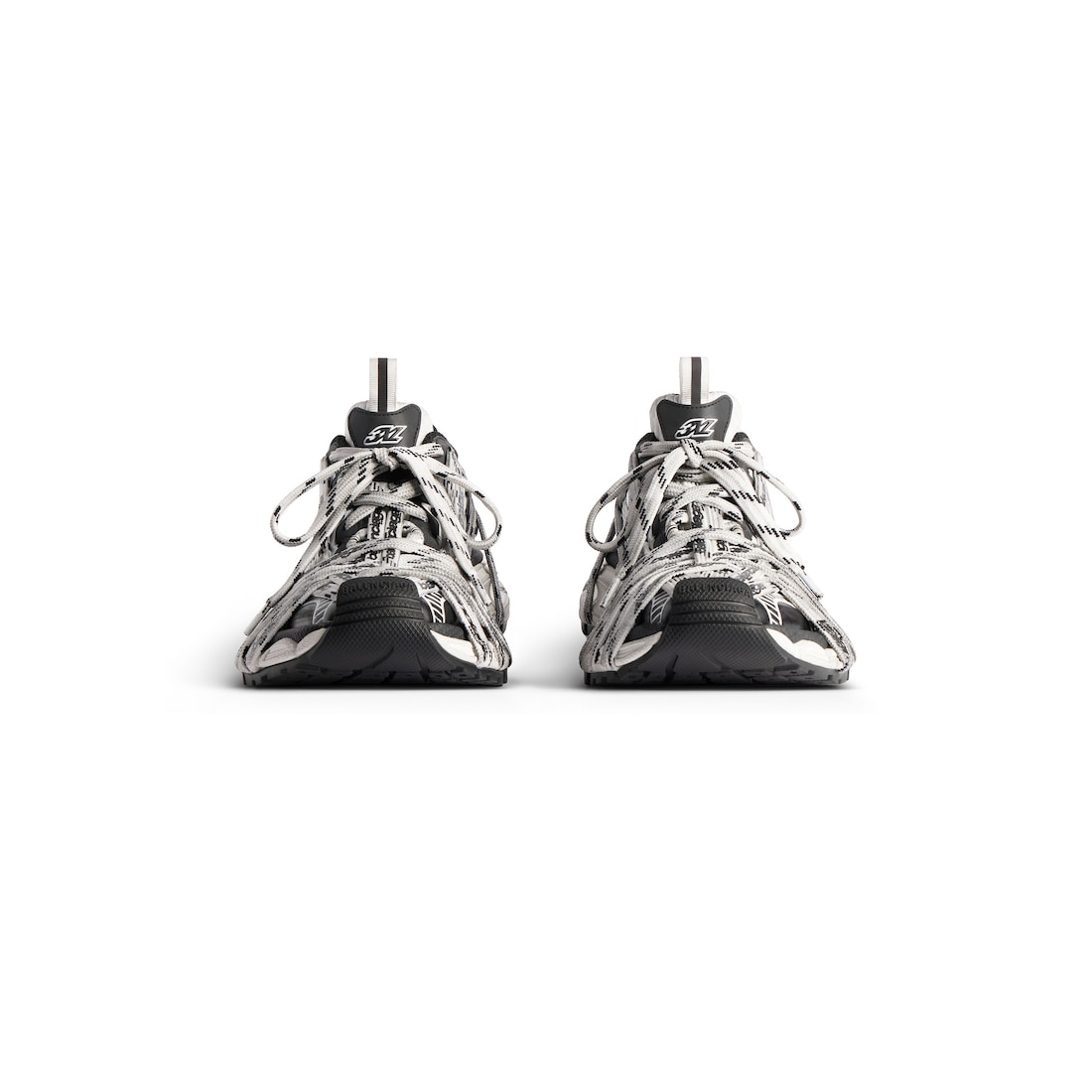 BALENCIAGA ♪ 3XL Extreme Laces Logo スニーカー 825597W3XH Men's 3xl Extreme Laces Logo Sneaker in White/black