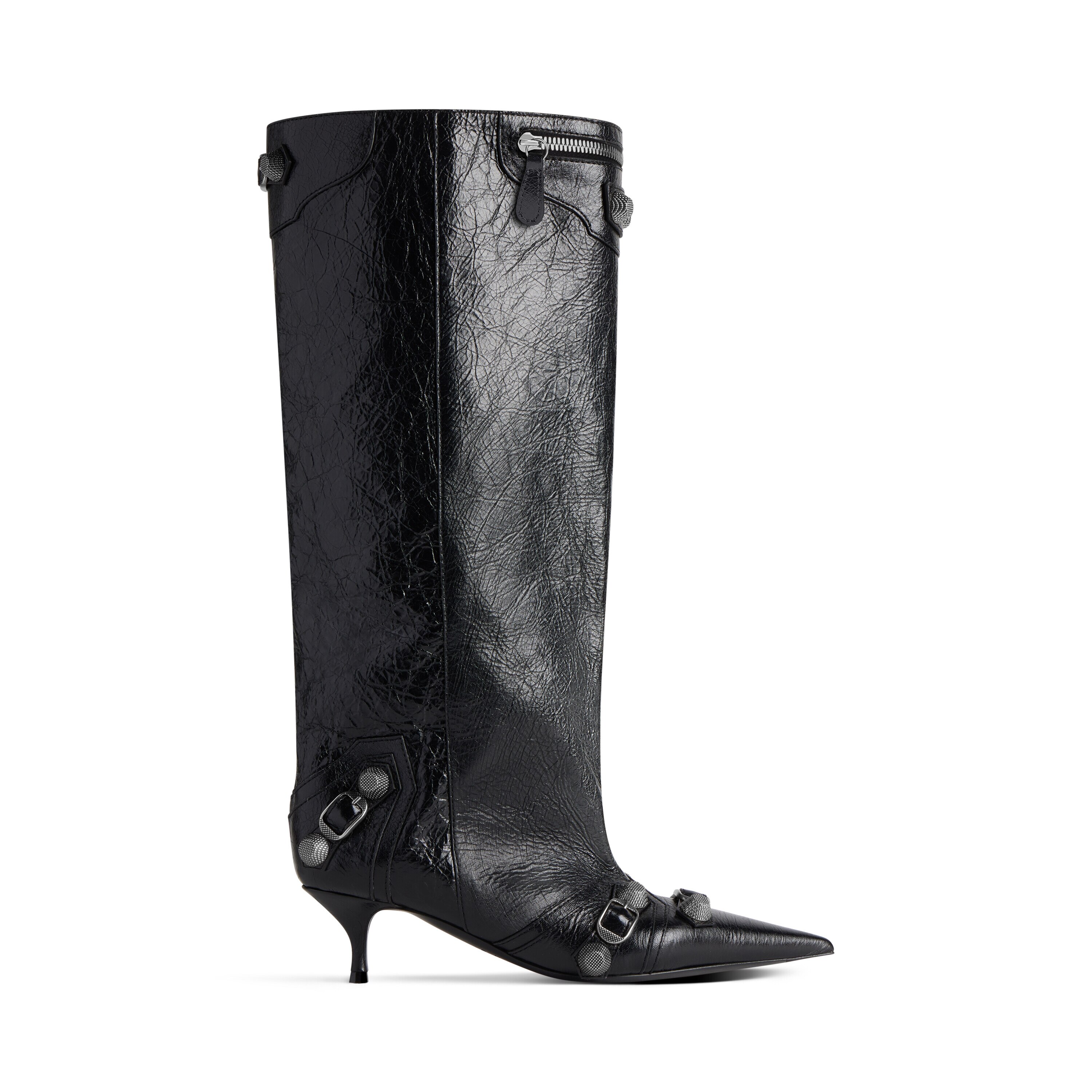 Women's Cagole Wide 50mm Boot in Black | Balenciaga US