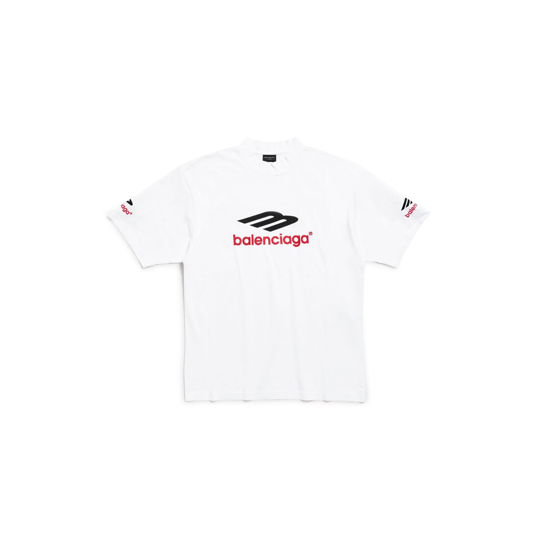 Balenciaga 3B Sports Icon T Shirt Loose Fit Style Unisex White