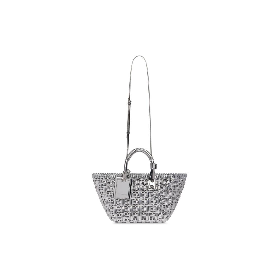 Women's Bistro Xs Basket With Strap In Mirror Fabric in Silver 