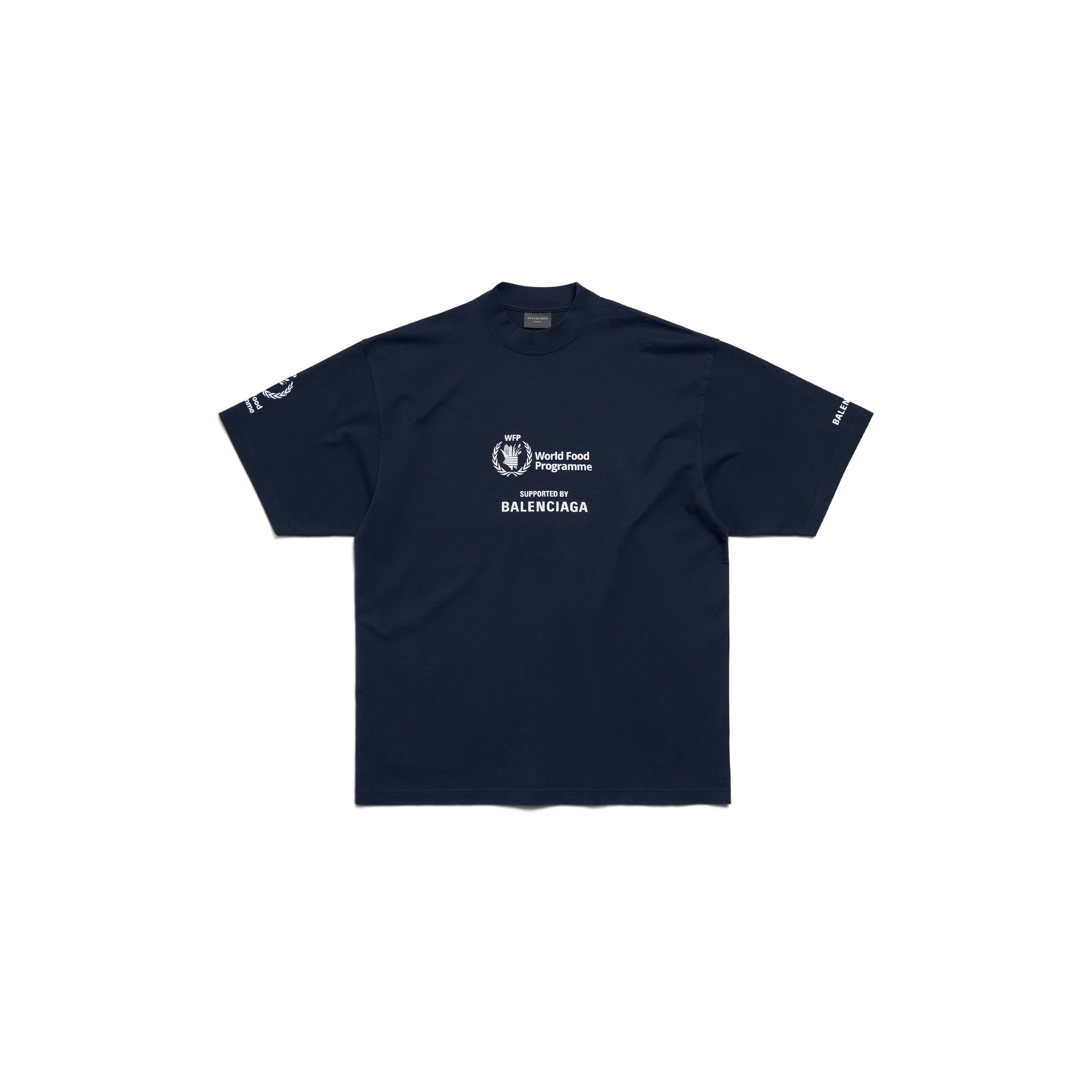 Balenciaga WFP T-Shirt Medium Fit - Blue - Unisex - - Cotton