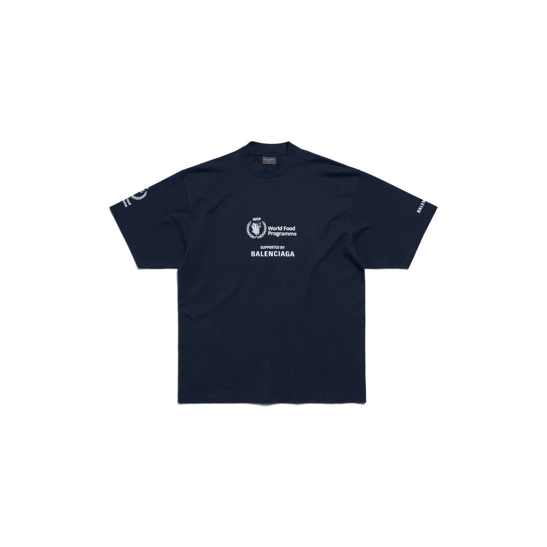 Wfp T-shirt Medium Fit in Dark Blue/white | Balenciaga US