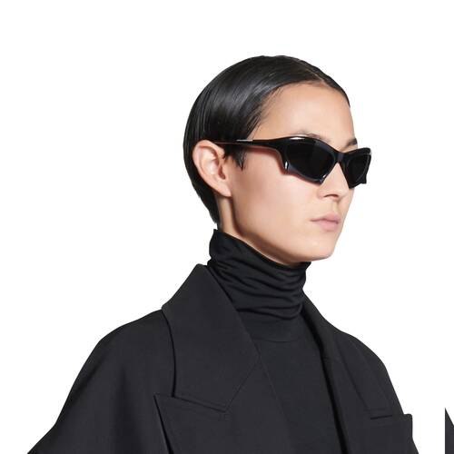 Bat Rectangle Sunglasses in Black | Balenciaga US