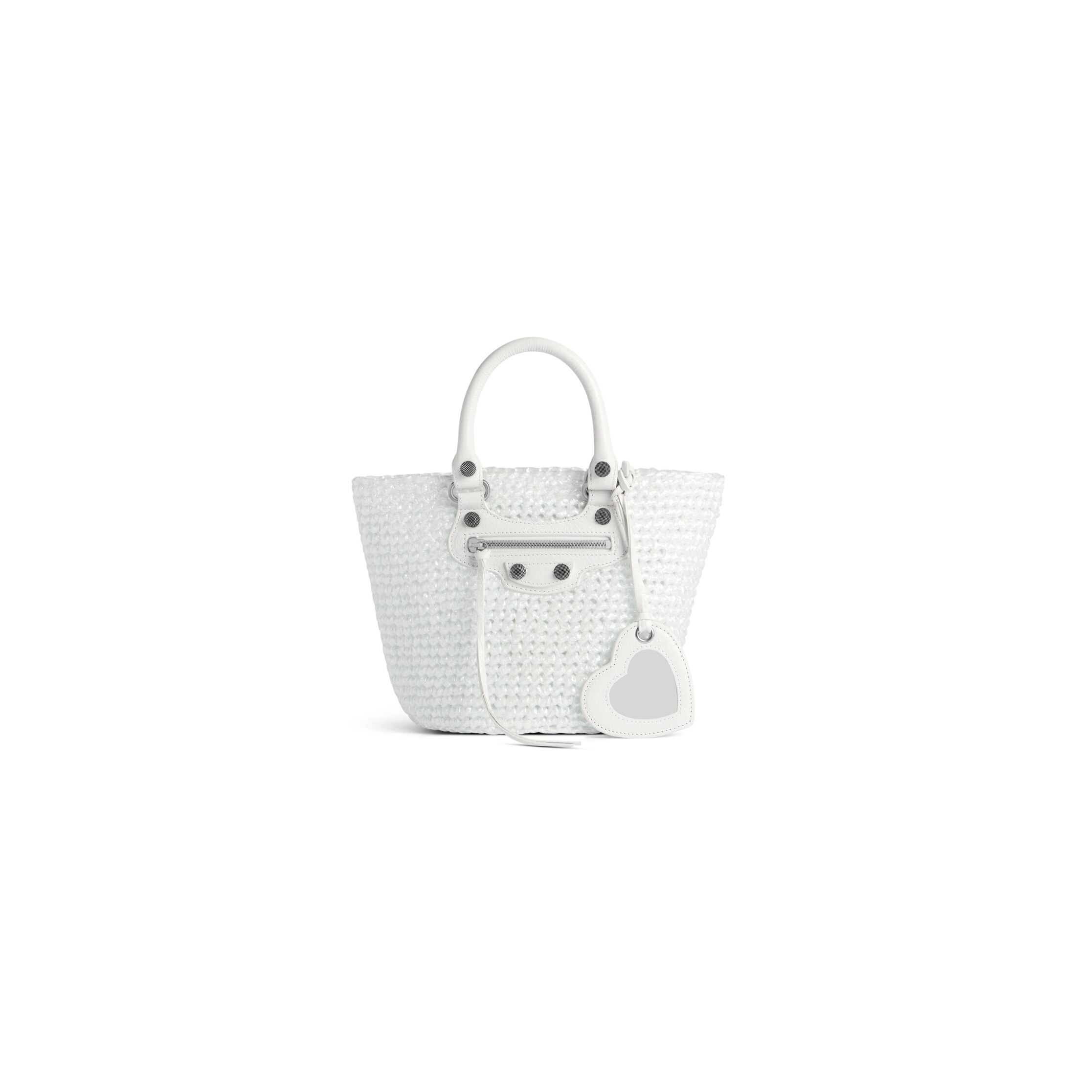 Balenciaga Le Cagole Small Panier - White - Women's - Polyamide, Lambskin