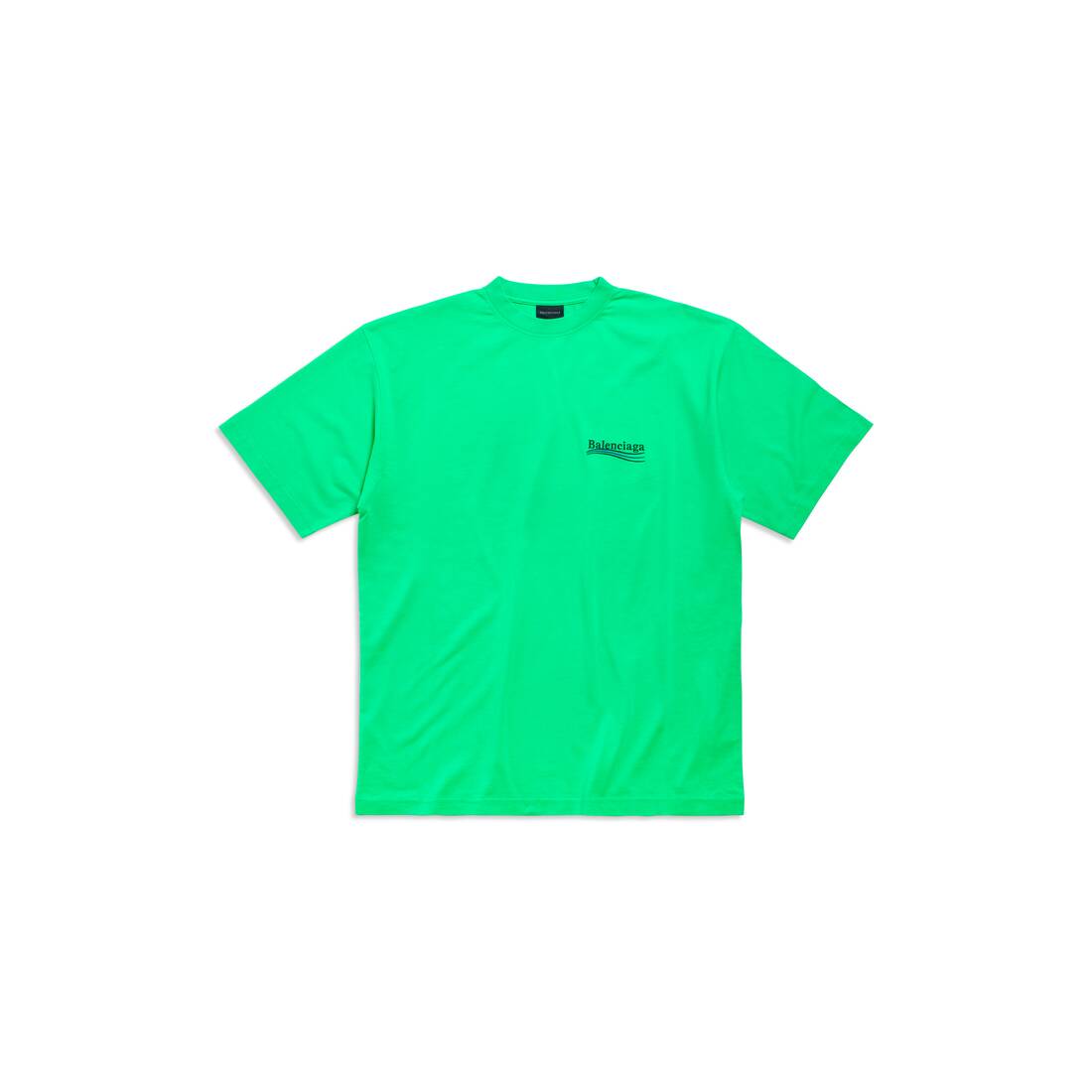 Mens Caps Tshirt Boxy Fit in Green  Balenciaga US