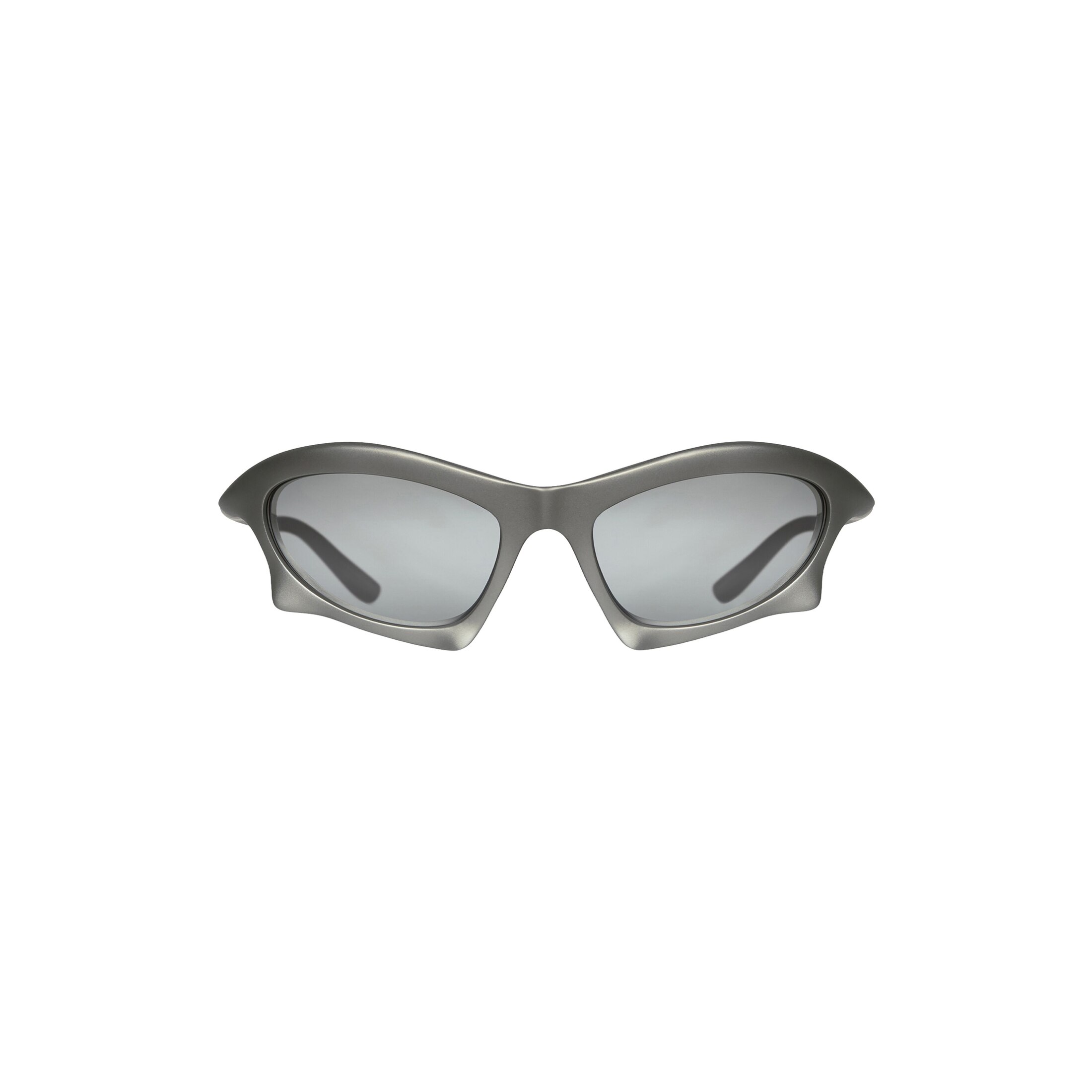Balenciaga Bat Rectangle Sunglasses - Silver - Man - Polyamide