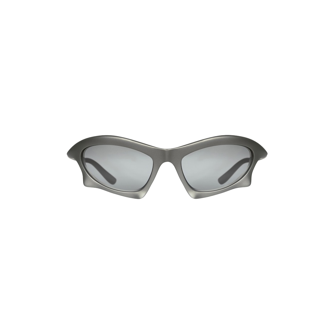 Bat Rectangle Sunglasses in Silver