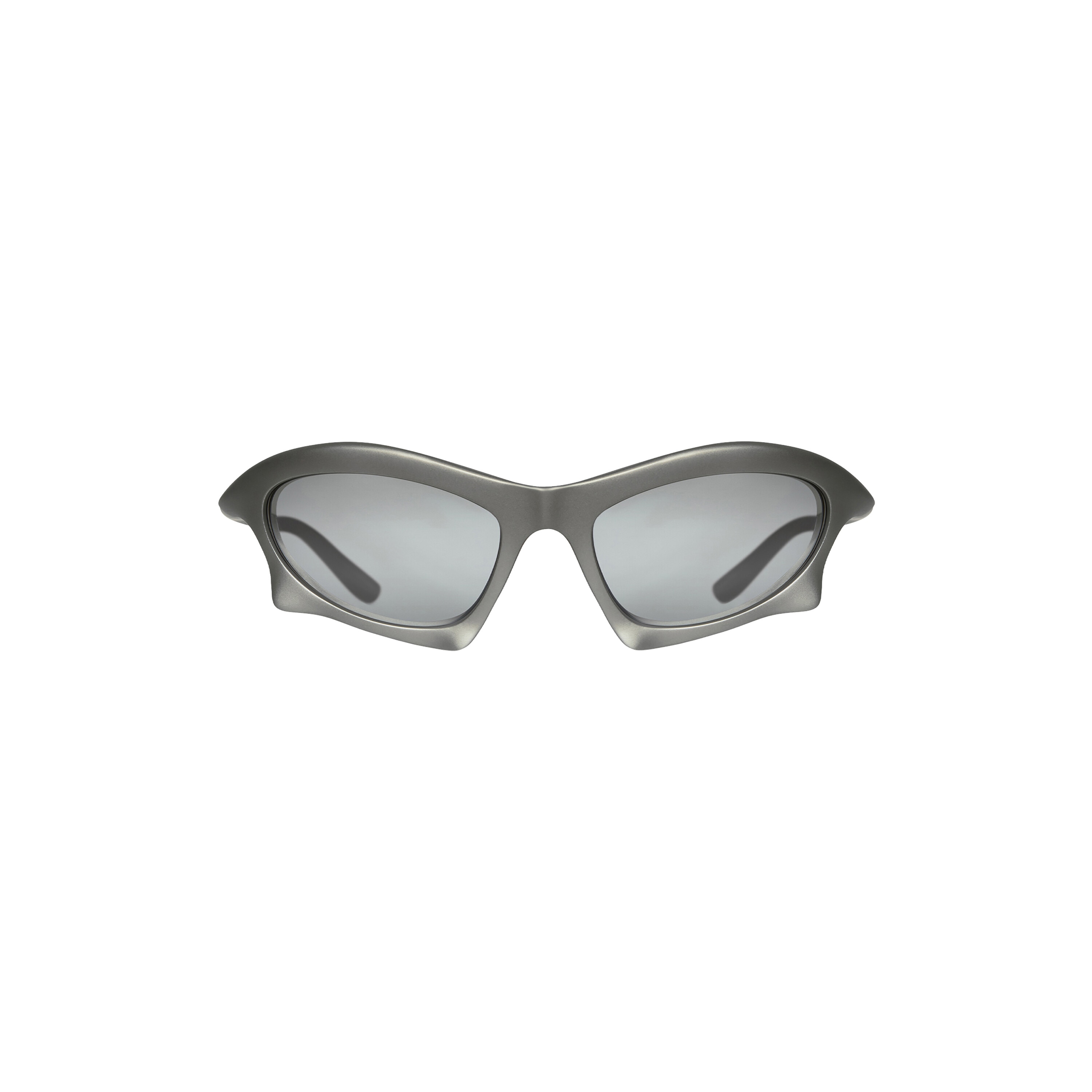 Bat Rectangle Sunglasses in Silver | Balenciaga US